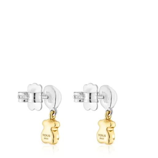 Pendientes bicolor cortos con oso Joy Bits^TOUS New