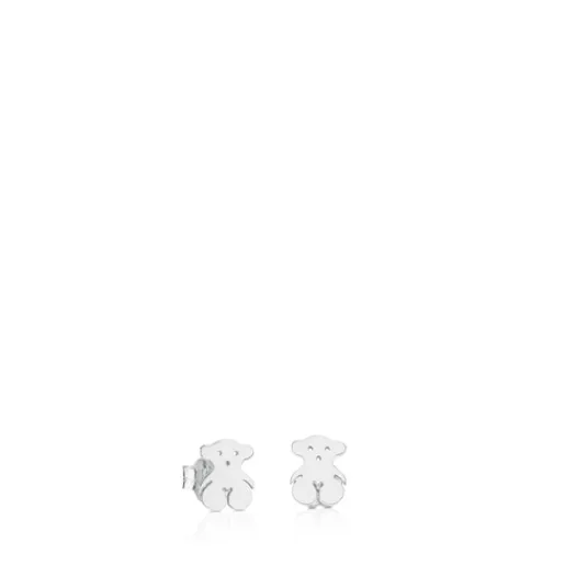 Pendientes botón de plata Bear^TOUS Clearance