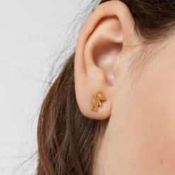 Pendientes con baño de oro 18 kt sobre plata Teddy Bear^TOUS Hot