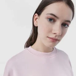 Pendientes con baño de oro rosa 18 kt sobre plata y ónix Real Sisy^TOUS New
