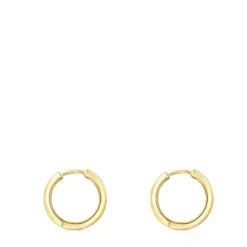 Pendientes con baño de oro 18 kt sobre plata Basics^TOUS