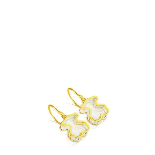 Pendientes con baño de oro 18 kt sobre plata Galaxy^TOUS Best