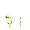 Pendientes con baño de oro 18 kt sobre plata MANIFESTO^TOUS Outlet