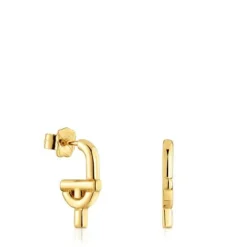 Pendientes con baño de oro 18 kt sobre plata MANIFESTO^TOUS Outlet