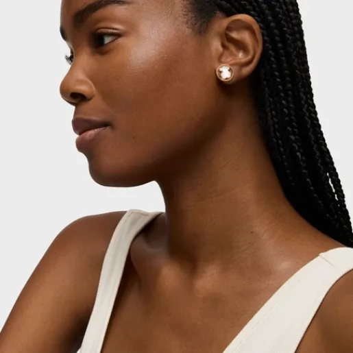 Pendientes con baño de oro rosa 18 kt sobre plata y nácar Camille^TOUS