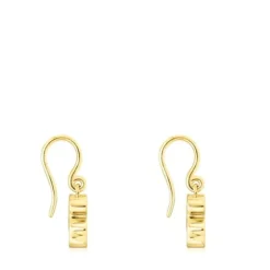 Pendientes con baño de oro 18 kt sobre plata y gemas Areia^TOUS New