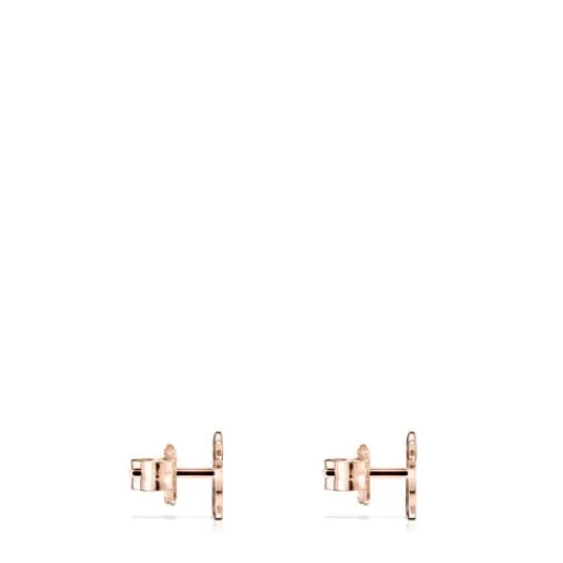 Pendientes con baño de oro rosa 18 kt sobre plata Sweet Dolls^TOUS Outlet