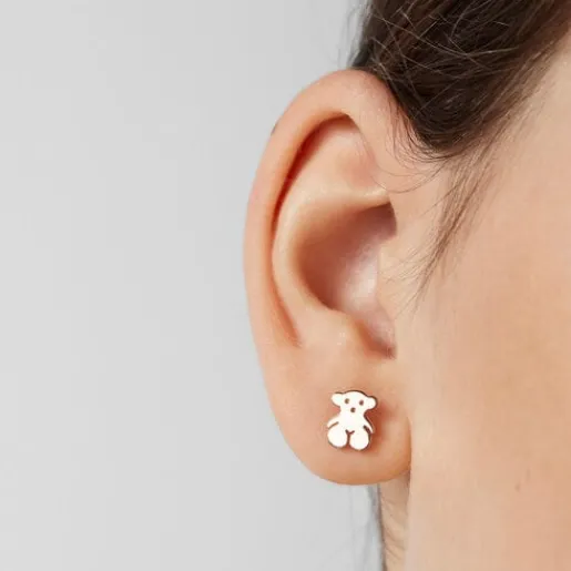 Pendientes con baño de oro rosa 18 kt sobre plata Sweet Dolls^TOUS Outlet