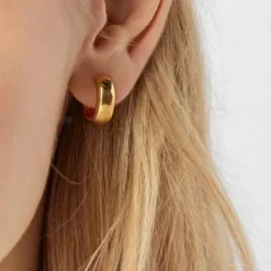 Pendientes con baño de oro 18 kt sobre plata Basics^TOUS Sale