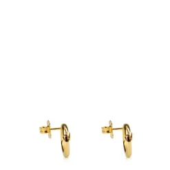 Pendientes con baño de oro 18 kt sobre plata 1,6 cm Hold^TOUS Best