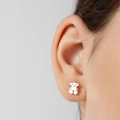 Pendientes con baño de oro rosa 18 kt sobre plata Sweet Dolls^TOUS Best