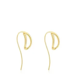 Pendientes con baño de oro 18 kt sobre plata Bent^TOUS Clearance