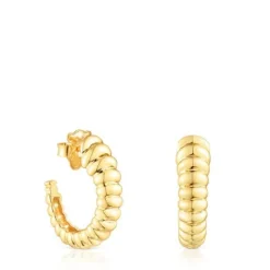 Pendientes con baño de oro 18 kt sobre plata Virtual Garden^TOUS Best