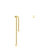 Pendientes corto/largo con baño de oro 18 kt sobre plata Bold Motif^TOUS New