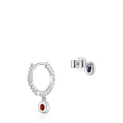 Pendientes corto/largo de y gemas Basic Colors^TOUS Discount
