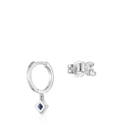 Pendientes corto/largo oso de y detalle iolita Basic Colors^TOUS Outlet