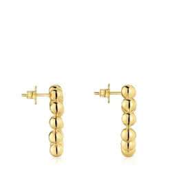 Pendientes cortos corazón con baño de oro 18 kt sobre plata Sugar Party^TOUS Discount