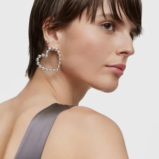 Pendientes cortos de plata corazón Sugar Party^TOUS Best