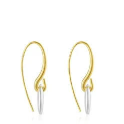 Pendientes cortos luna bicolor Luah^TOUS Outlet
