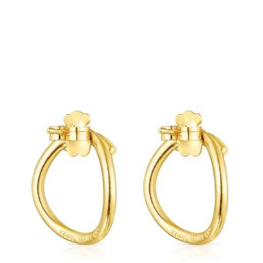 Pendientes círculo con baño de oro 18 kt sobre plata Hav^TOUS