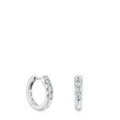 Pendientes de aro de platino con diamantes creados en laboratorio Les Classiques LGD^TOUS Best