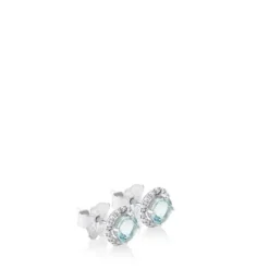 Pendientes de oro blanco y topacio azul Color Kings^TOUS New