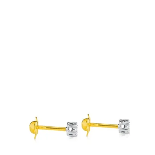 Pendientes de oro blanco y diamantes 0,08ct Diamonds^TOUS Discount