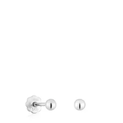 Pendientes de oro blanco 3 mm Basics^TOUS