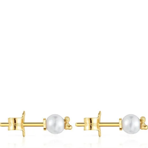Pendientes de oro con perla y motivo oso Bold Bear^TOUS New
