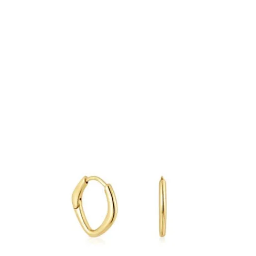 Pendientes de oro cortos con aro púa Basics^TOUS Outlet