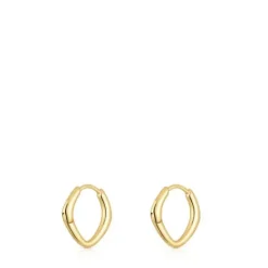 Pendientes de oro cortos con aro púa Basics^TOUS Outlet