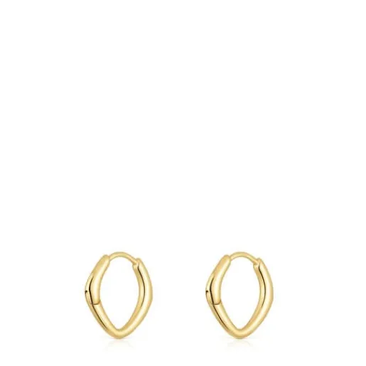 Pendientes de oro cortos con aro púa Basics^TOUS Outlet
