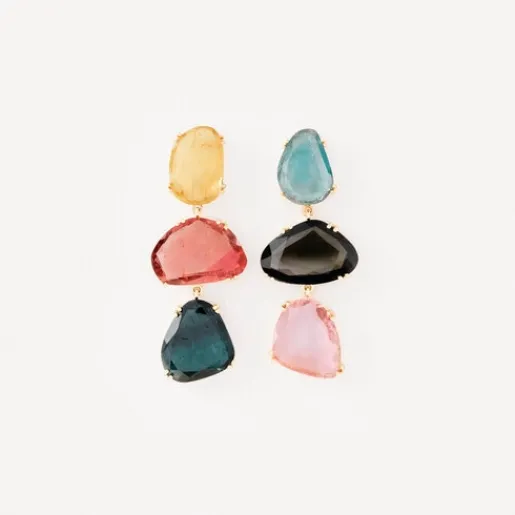 Pendientes de oro y turmalina ATELIER UNIQUE PIECES^TOUS Clearance