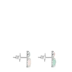 Pendientes de plata con amazonita y cuarzo rosa Mini Color^TOUS Clearance