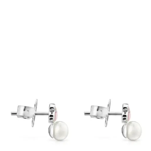 Pendientes de con cuarcita y perla Mini Color^TOUS Outlet