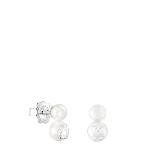 Pendientes de plata con dos perlas Icon Pearl^TOUS Hot