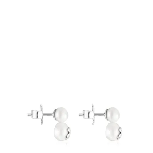 Pendientes de plata con dos perlas Icon Pearl^TOUS Hot