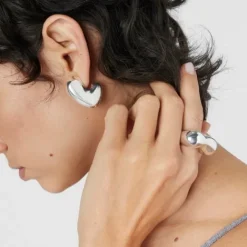 Pendientes de plata corazón Tabit^TOUS Outlet