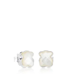 Pendientes de y nácar facetado motivo oso Color^TOUS Outlet