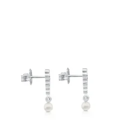 Pendientes de plata y perlas Straight^TOUS Best