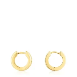 Pendientes doble aro con baño de oro 18 kt sobre plata Fellow^TOUS