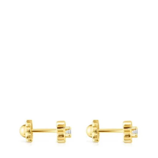 Pendientes en amarillo y diamante Bear^TOUS Hot