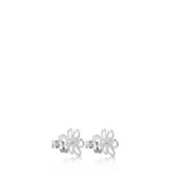 Pendientes flor de plata y perlas cultivadas Maggie^TOUS