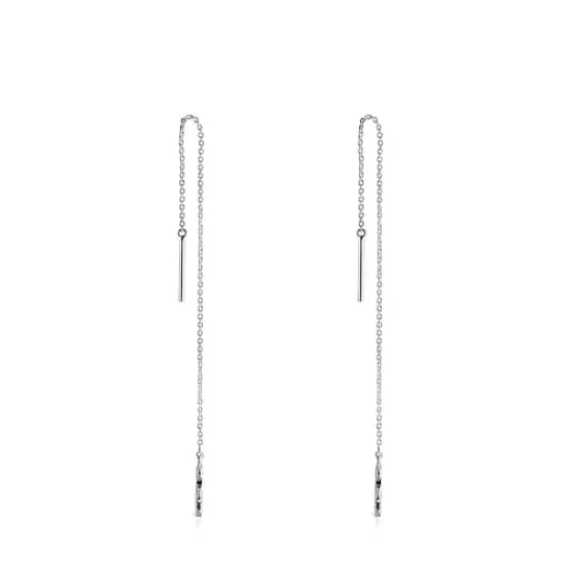 Pendientes largos de plata Nocturne^TOUS Online