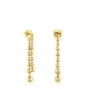 Pendientes largos dobles con baño de oro de 18 kt sobre plata Gloss^TOUS Online
