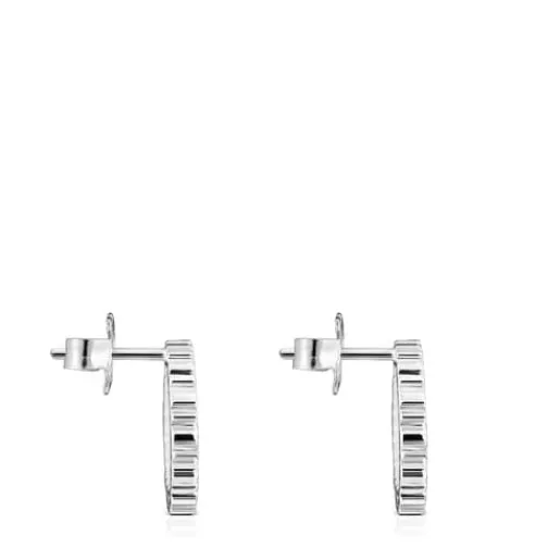 Pendientes medianos disco de plata Straight^TOUS Sale