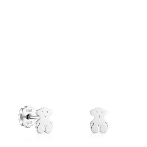 Pendientes mini de oro blanco Baby^TOUS Hot