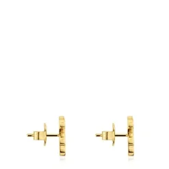 Pendientes oso con baño de oro 18 kt sobre plata 12 mm Sweet Dolls^TOUS Clearance