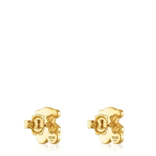 Pendientes oso con baño de oro 18 kt sobre plata 12 mm Sweet Dolls^TOUS Clearance