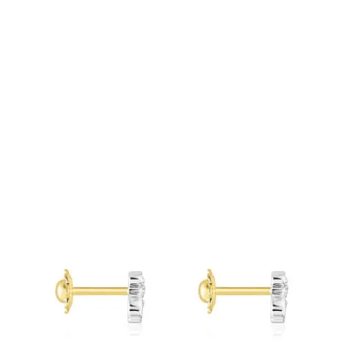 Pendientes oso de oro blanco y diamantes Puppies^TOUS Online